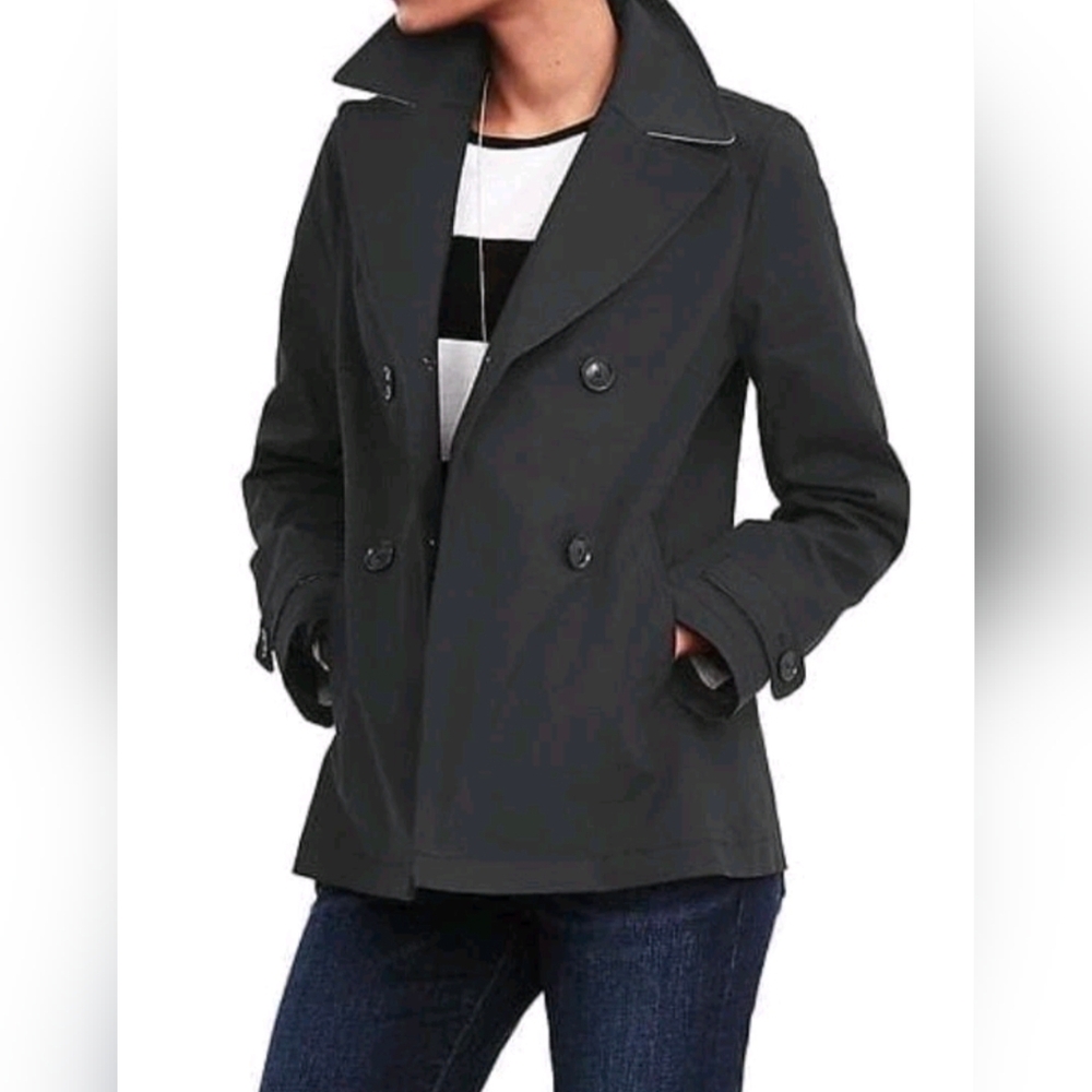 Banana Republic Women's Black Double Breasted MAC Jacket